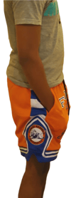 Orange FLO~MO shorts 