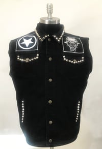 Image 2 of MV Evileyes Black Denim Vest
