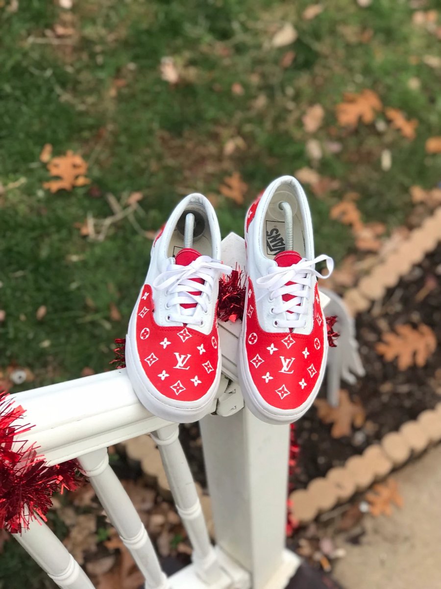 Custom supreme louis vuitton vans on sale