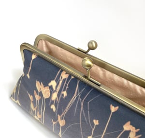Image of Lilac leaf, clutch bag with optional chain handle