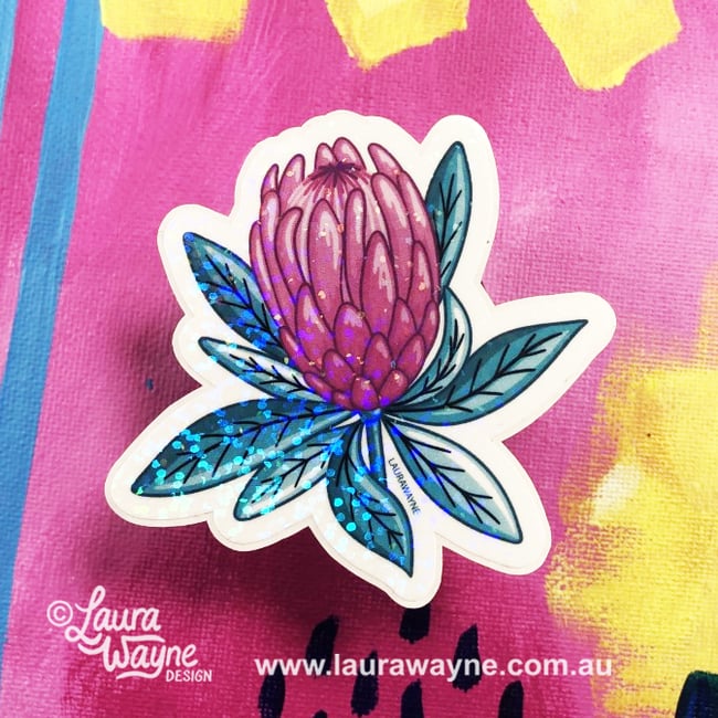 Protea Holographic Sticker