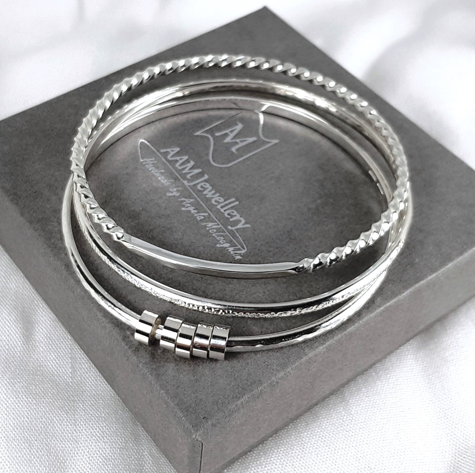 Sterling Silver Unisex Personalised Cuff – Lucy Kemp Jewellery