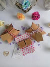 Homemade fudge pillow box wedding favours 