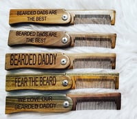Image 4 of Engraved Wood Beard Comb