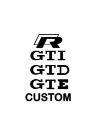 Image 2 of X1 Vw Golf mk7/7.5 Centre console Logo sticker 