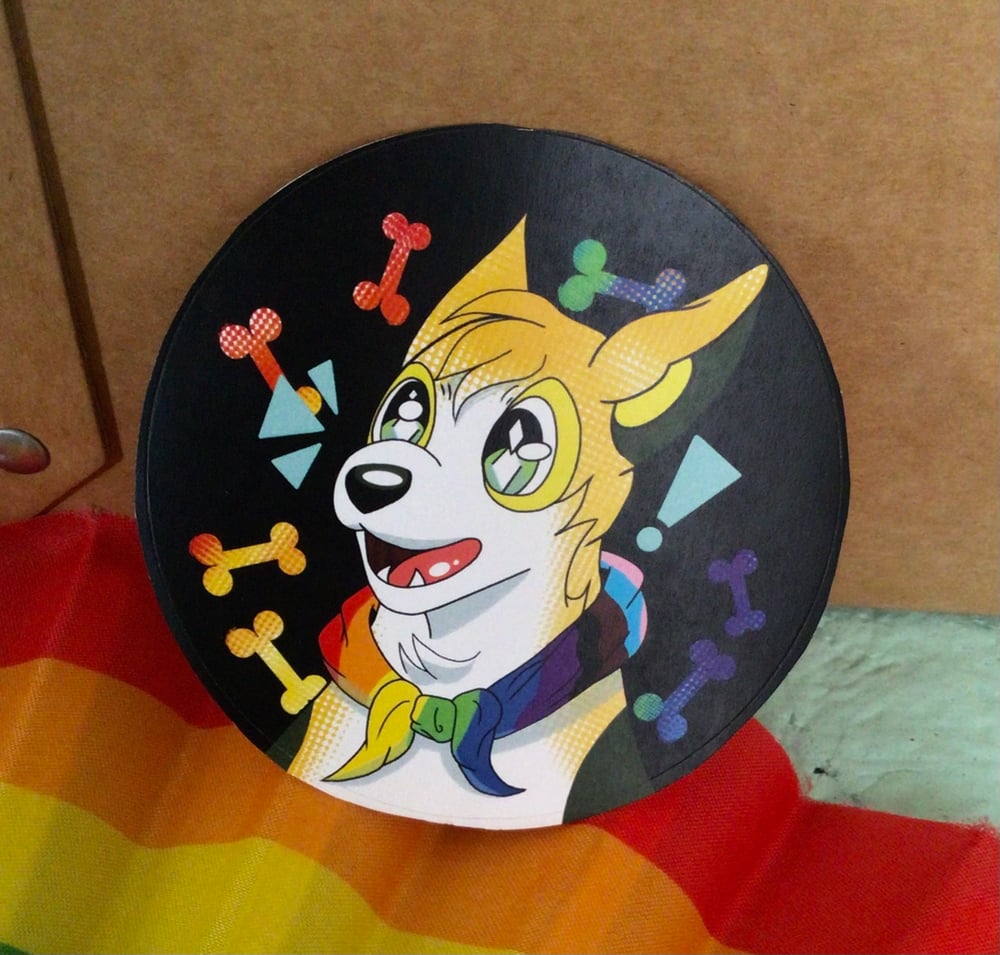 Image of Rainbow Boltund Pokémon Sticker