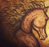 THE GOLD HORSE 47" X 47"