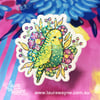 Blessid Budgie Holographic Sticker