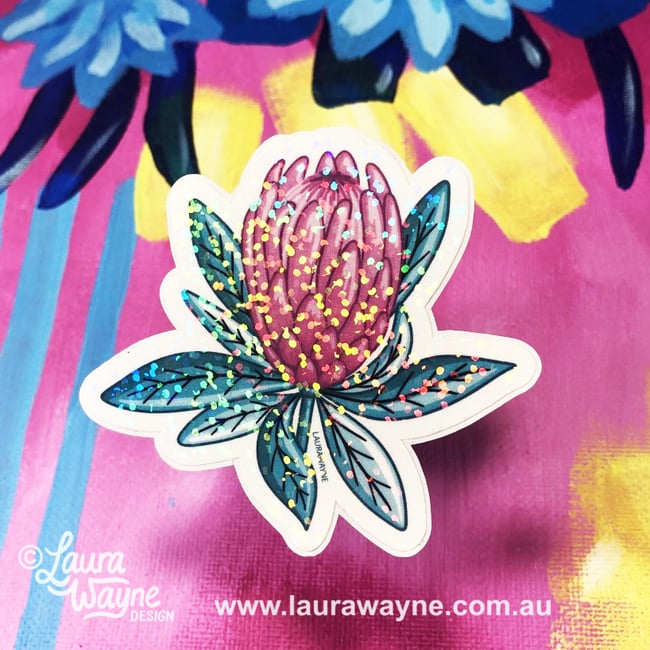 Protea Holographic Sticker