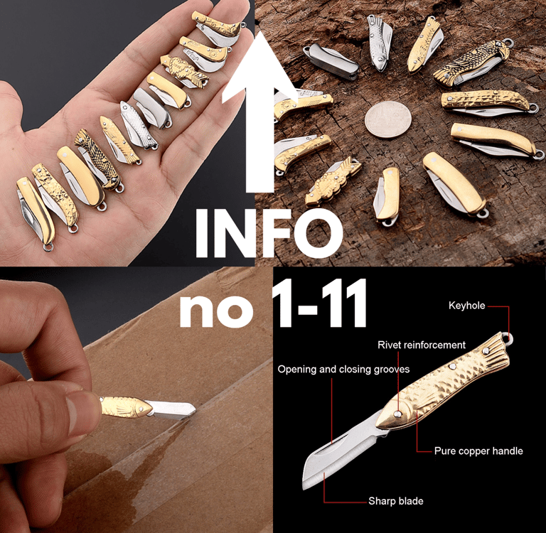 Mini Pocket Knife Folding Unpacking Express Unpacking Small Knife Self-Defense Knife Keychain Pendan