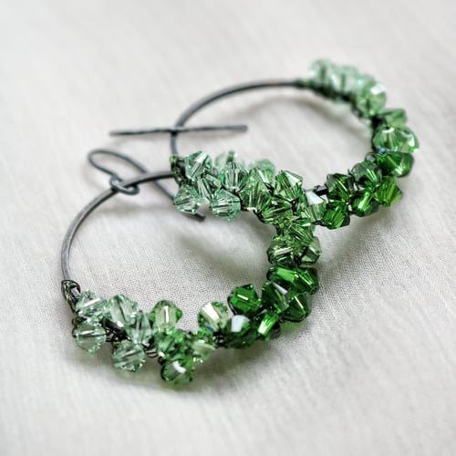 Image of DRUZY Earrings - Emerald