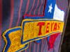 Texas ChainStitched on a Navy/Red Industrial Work Shirt