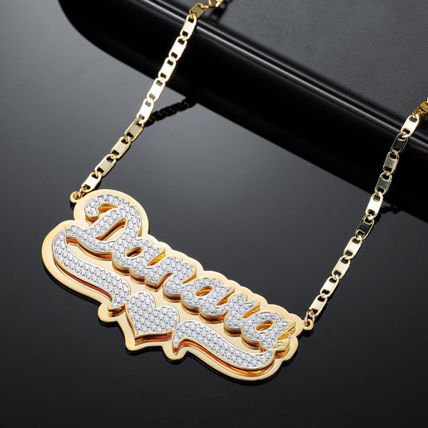 Image of 3D Double Plated Name Necklace