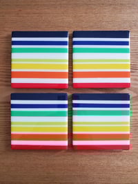 Image 1 of Rainbow Stripe Coasters