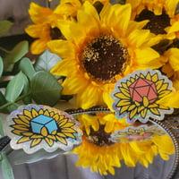 Image 1 of Sunflower Dice sticker duo