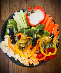 Image 1 of 12" Round Vegetable and Cheese Platter