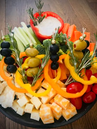 Image 2 of 12" Round Vegetable and Cheese Platter