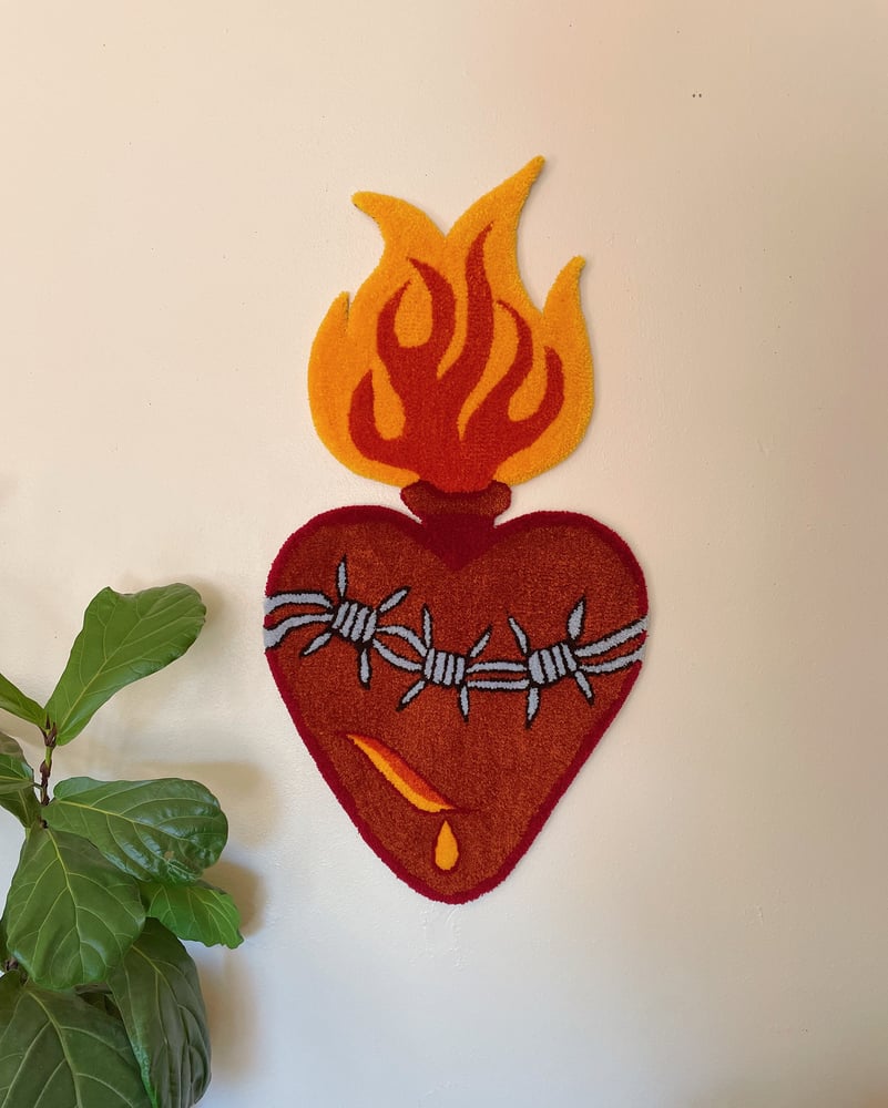 Image of Flaming Heart Rug