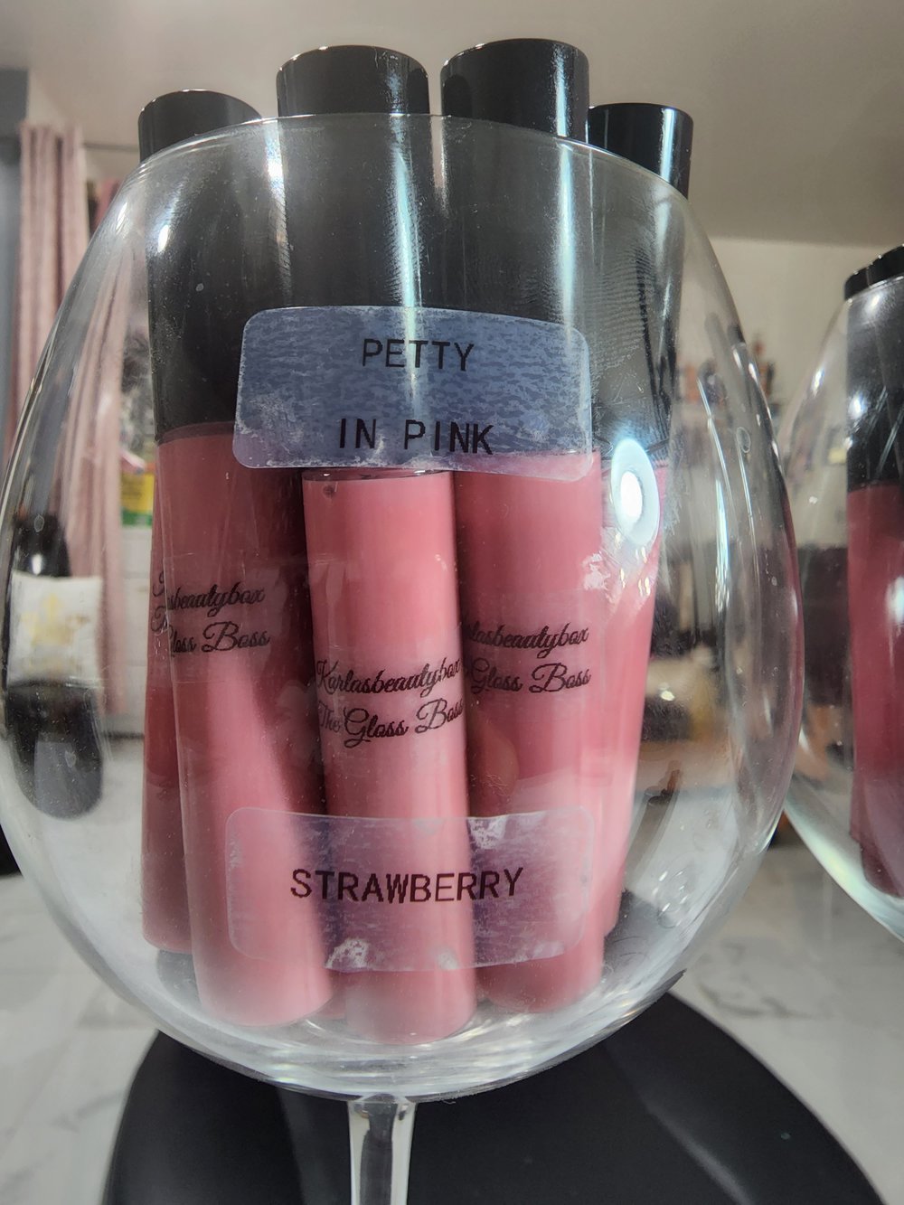 PETTY IN PINK LIP GLOSS & LA MISERABLE MATTE LIPSTICK (STRAWBERRY FRESA) EL QUE CAIGA LIP SCRUB TRIO