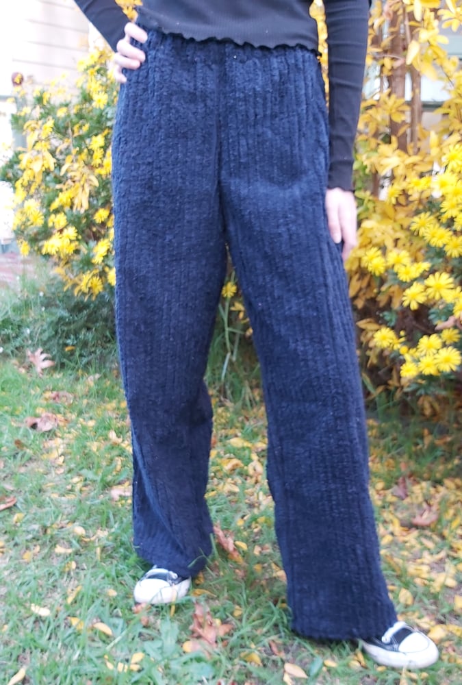 Image of Navy Chenille Pants