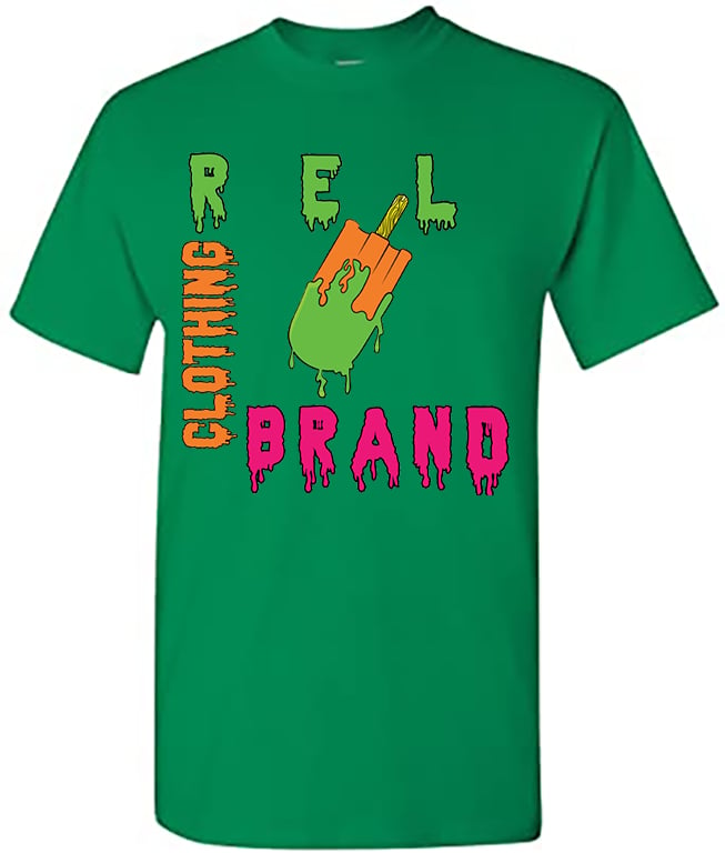 Image of THE DRIPPED OUT ICE CREAM BAR TSHIRT  IN TURF GREEN