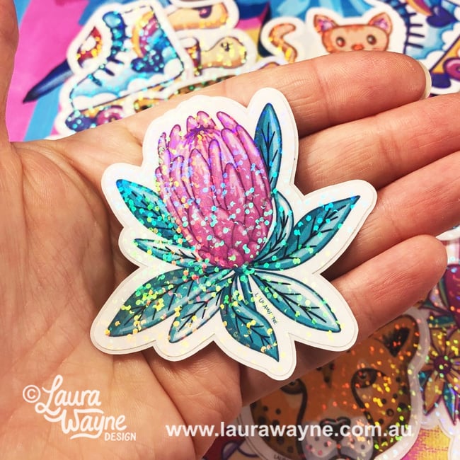 Protea Holographic Sticker