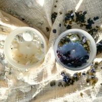 Image 2 of Full Moon Rainbow Moonstone Crystal Infused Candle