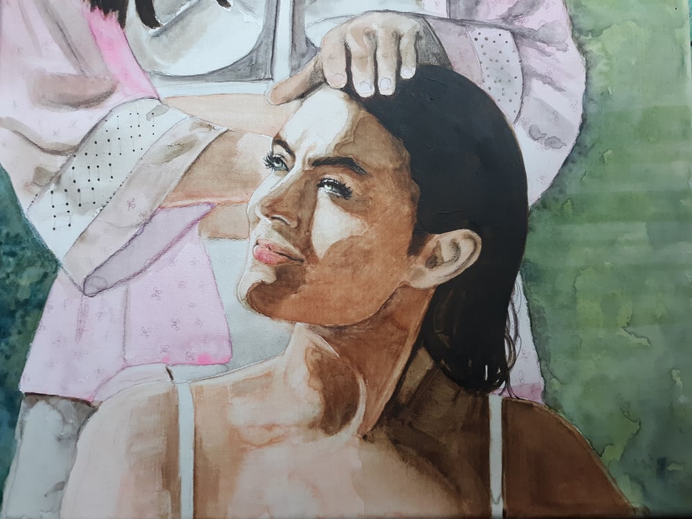 Image of 'Dissolving into love' 11x14 original painting on canvas 