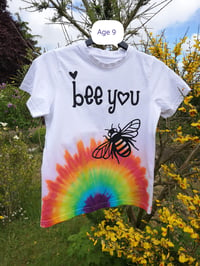 Image 3 of Bee you rainbow T all ages