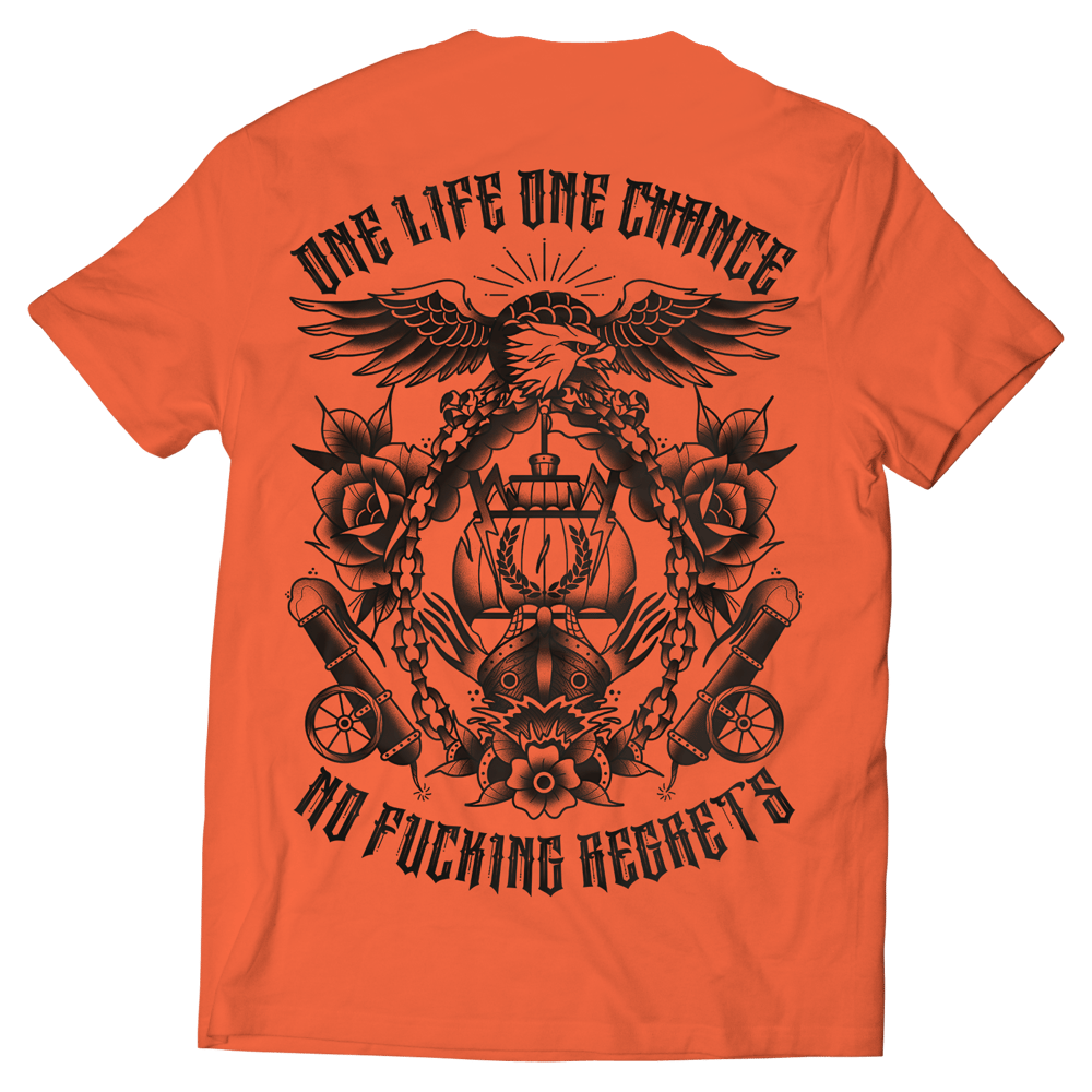 T-shirt One Life One Chance Orange