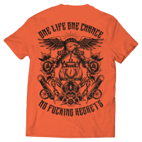 Image 3 of T-shirt One Life One Chance Orange