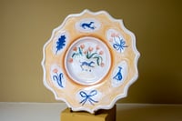 Image 3 of Romantic Vase Plate - Cobalt Motifs