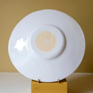 Image of Romantic Vase Plate - Cobalt Tulips