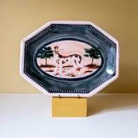 Image 1 of Oval Sighthound Painting - Romantic Platter