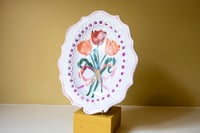 Image 3 of Tied Tulips - Romantic Platter with Pink Lustre