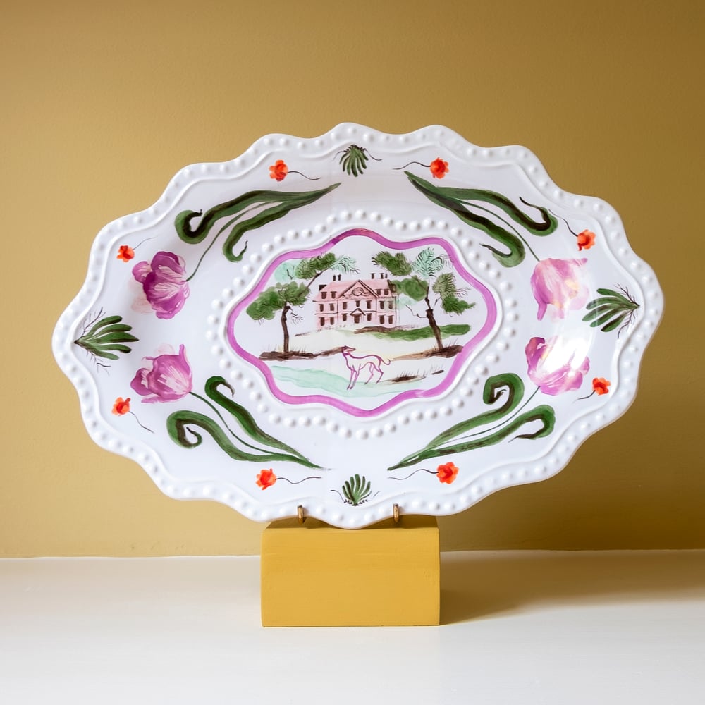 Image of Pink Lustre Tulips - Romantic Platter