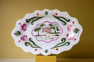 Image of Pink Lustre Tulips - Romantic Platter