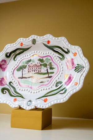 Image of Pink Lustre Tulips - Romantic Platter