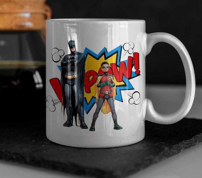 Batman & Robin Kapow Coffee Mug