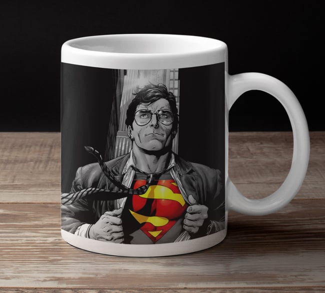 Superman / Clark Kent Superhero Coffee Mug