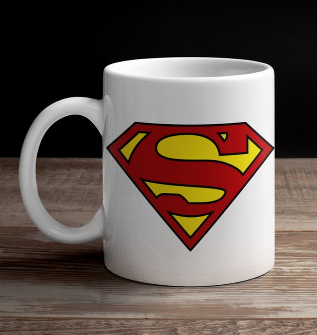 Superman / Clark Kent Superhero Coffee Mug