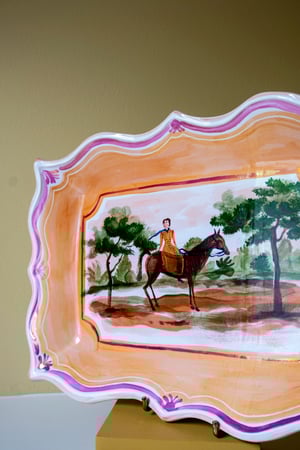Image of Roaming the Woods - Romantic Platter with Pink Lustre