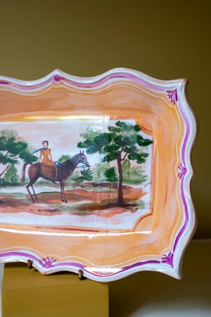 Image of Roaming the Woods - Romantic Platter with Pink Lustre
