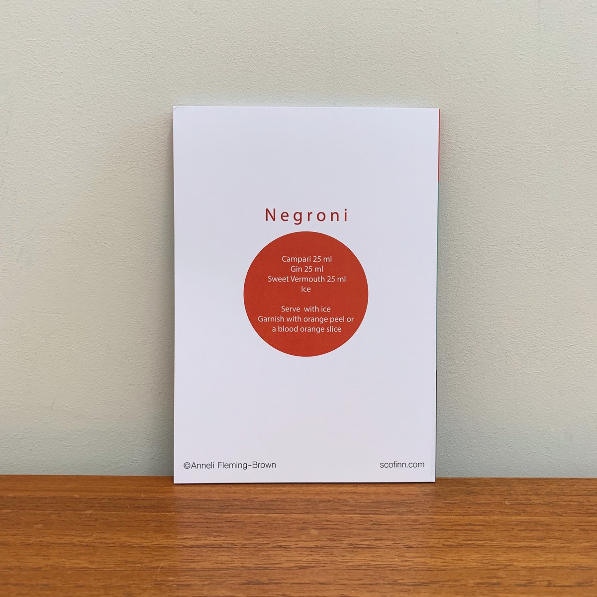 Cocktail Recipe Cards: Aperol Spritz, Negroni, Gin & Tonic