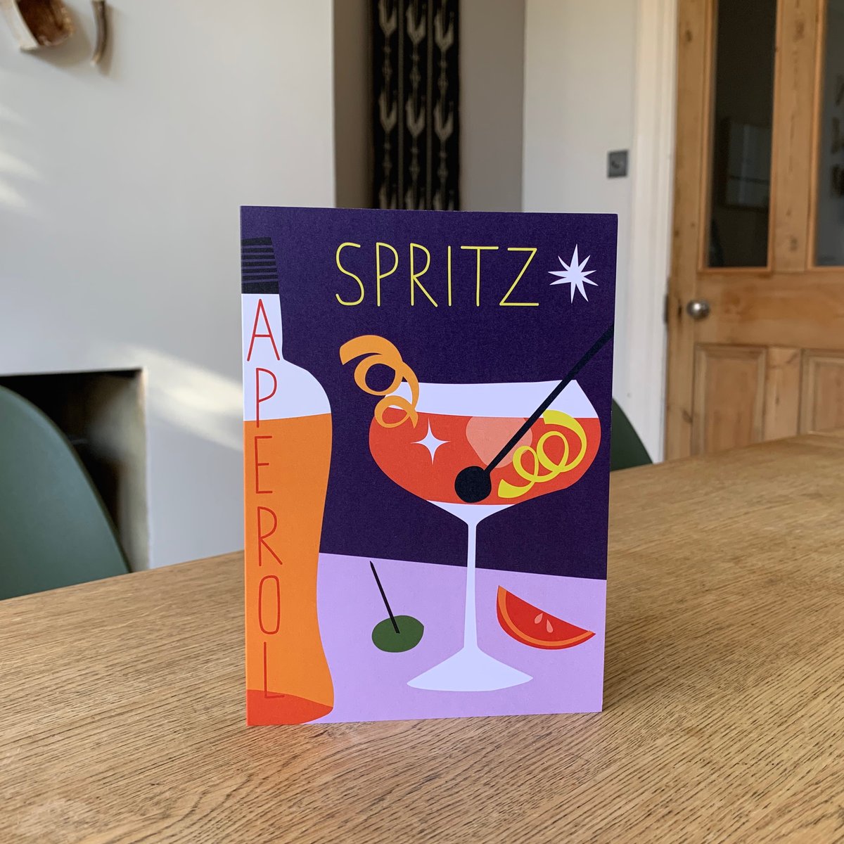 Cocktail Recipe Cards: Aperol Spritz, Negroni,  Gin & Tonic