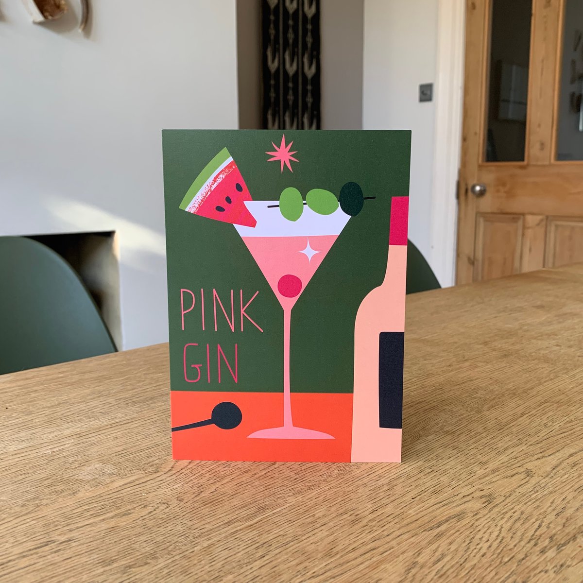 Cocktail Recipe Cards: Pink Gin, Bloody Mary & Espresso Martini