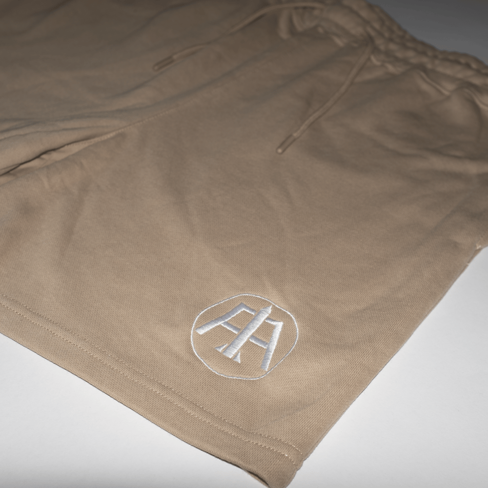 Khaki Aero Logo Embroidered Shorts