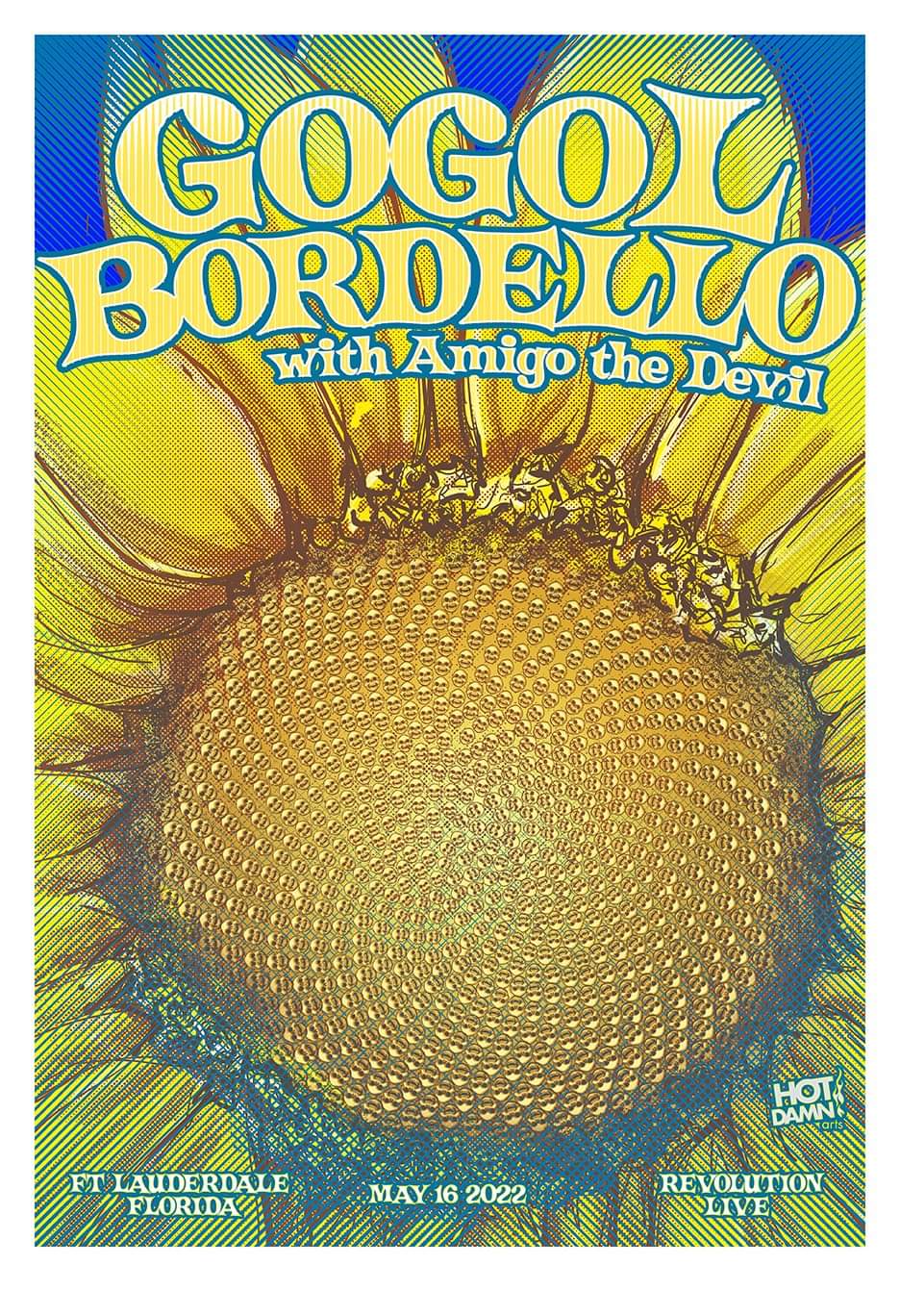 Gogol Bordello with Amigo the Devil Gig Poster 2022 Ft Lauderdale 