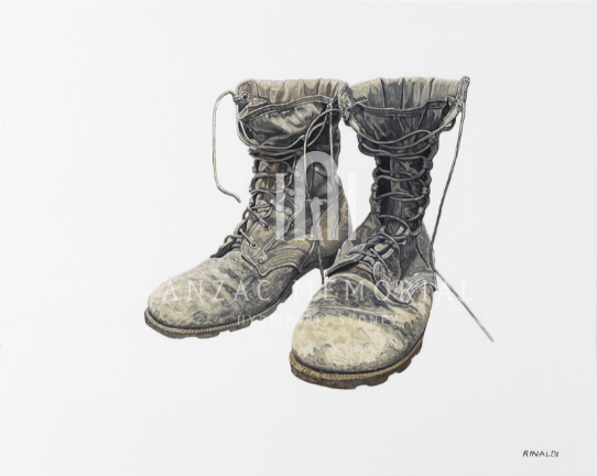 Print | Combat Boots by Cory Rinaldi | A3 | Anzac Memorial Shop