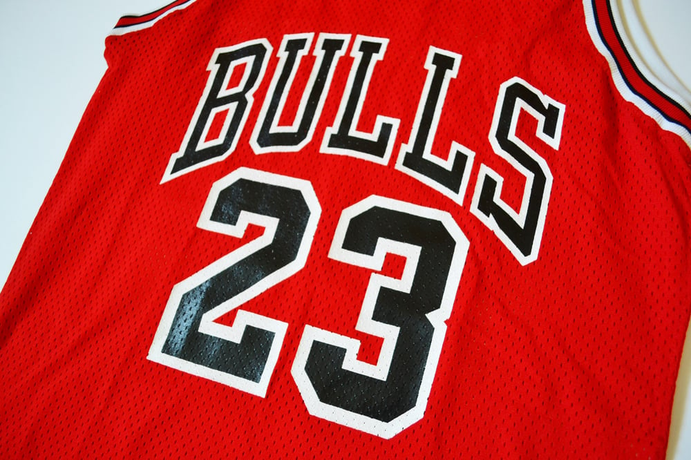 Image of Vintage 1991 Chicago Bulls Michael Jordan Champion Authentic Jersey Sz.40